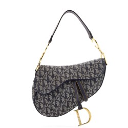 Vintage Saddle Bag Diorissimo Canvas Medium