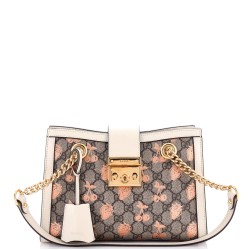 Padlock Chain Tote Printed GG Coated Canvas Small