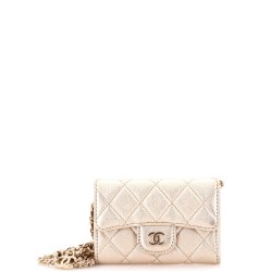 Classic Flap Chain Belt Bag Quilted Lambskin Mini
