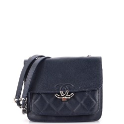 CC Box Flap Bag Quilted Caviar Mini