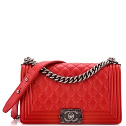 Boy Flap Bag Quilted Calfskin Old Medium