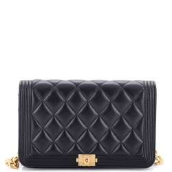 Boy Wallet on Chain Quilted Lambskin