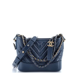 Gabrielle Hobo Chevron Aged Calfskin Small