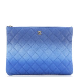 O Case Clutch Quilted Ombre Caviar Medium