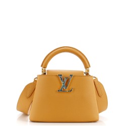 Capucines Bag Leather with Mother of Pearl Mini