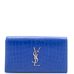 Classic Monogram Clutch Crocodile Embossed Leather Large