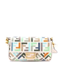 Baguette NM Bag Zucca Embroidered Canvas Medium