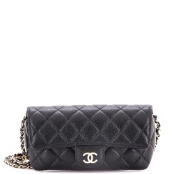 Classic Sunglasses Case with Chain Quilted Caviar