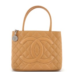 Medallion Tote Quilted Caviar