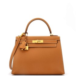 Kelly Handbag Gold Epsom with Gold Hardware 28