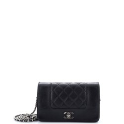 Mademoiselle Vintage Wallet on Chain Quilted Sheepskin