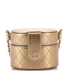CC Allure Vanity Case with Chain Quilted Lambskin Mini