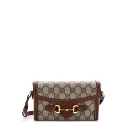 Horsebit 1955 Flap Crossbody Bag GG Coated Canvas Mini