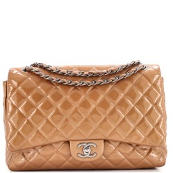 Classic Double Flap Bag Quilted Patent Maxi