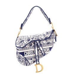 Saddle Bag Logo Embroidered Canvas Medium