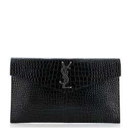 Uptown Pouch Crocodile Embossed Leather