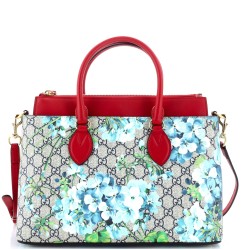 Linea A Convertible Tote Blooms Print GG Coated Canvas Small