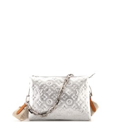 Coussin Bag Monogram Embossed Lambskin PM