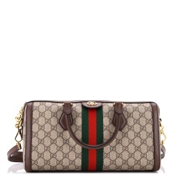 Ophidia Boston Bag GG Coated Canvas Medium
