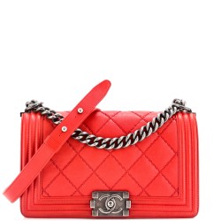 Stitch Boy Flap Bag Quilted Calfskin Old Medium