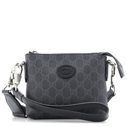 Interlocking G Patch Wristlet Messenger Bag GG Coated Canvas Mini