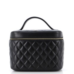 Cosmetic Case Quilted Lambskin Small