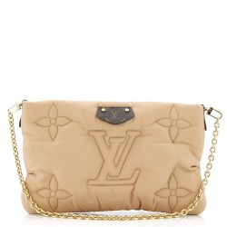 Maxi Multi Pochette Accessoires Pouch with Chain Monogram Quilted Econyl Nylon