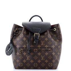 Montsouris NM Backpack Monogram Canvas with Leather PM
