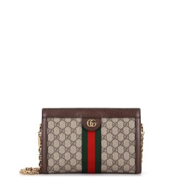Ophidia Chain Shoulder Bag GG Coated Canvas Small