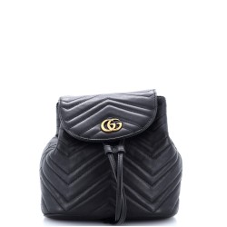 GG Marmont Drawstring Backpack Matelasse Leather Mini