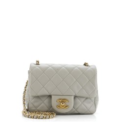 Pearl Crush Square Flap Bag Quilted Lambskin Mini