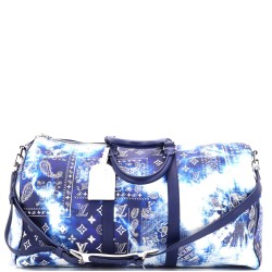 Keepall Bandouliere Bag Limited Edition Monogram Bandana Leather 50