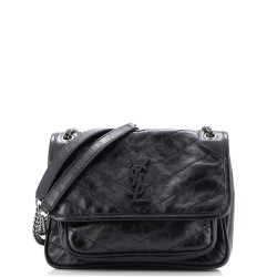 Niki Chain Flap Bag Matelasse Chevron Leather Baby