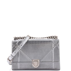 Diorama Flap Bag Cannage Embossed Calfskin Small