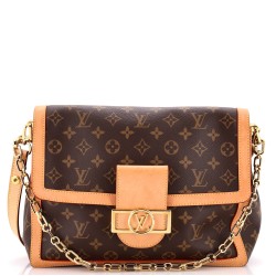 Dauphine Soft Shoulder Bag Monogram Canvas GM