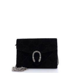 Dionysus Chain Wallet GG Velvet Small