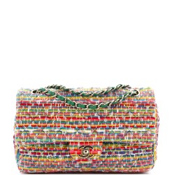 Classic Single Flap Bag Quilted Tweed Medium