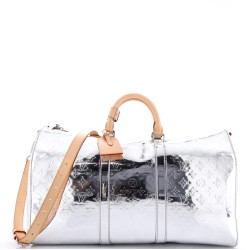 Keepall Bandouliere Bag Monogram Mirror Coated Canvas 50