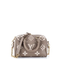 Speedy Bandouliere Bag Bicolor Monogram Empreinte Giant 20