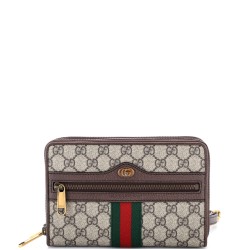 Ophidia Double Zip Crossbody Bag GG Coated Canvas Small