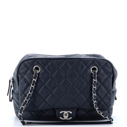 Camera Case Flap Bag Quilted Caviar Medium