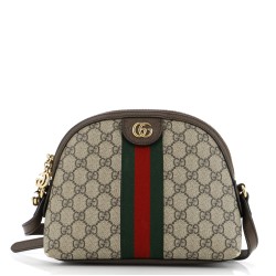 Ophidia Dome Shoulder Bag GG Coated Canvas Small
