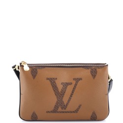 Double Zip Pochette Reverse Monogram Giant