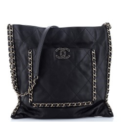 Flat Shopping Bag Quilted Calfskin Medium