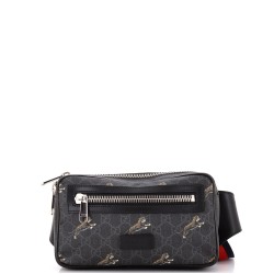 Soft Zip Belt Bag Printed GG Coated Canvas Small