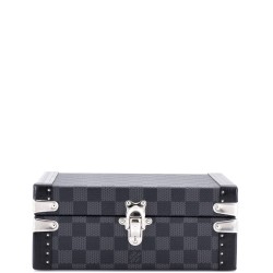 Coffret Bouton de Manchettes Damier Graphite 24