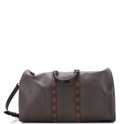 Keepall Bandouliere Bag Taiga Leather with Monogram Canvas Trim 50