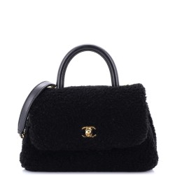 Coco Top Handle Bag Shearling Small