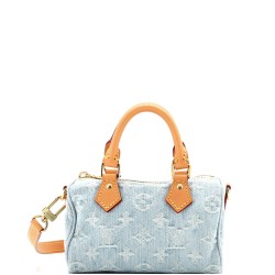 Speedy Bandouliere NM Bag Monogram Denim Sky Nano