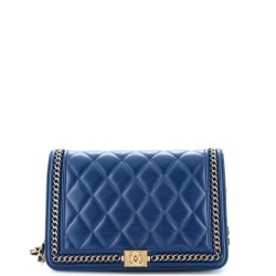 Chain Around Boy Wallet on Chain Quilted Lambskin